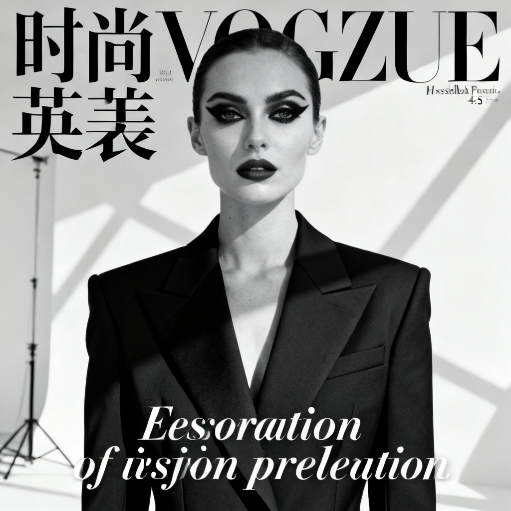 Black & White Fashion Magazine Cover preview image