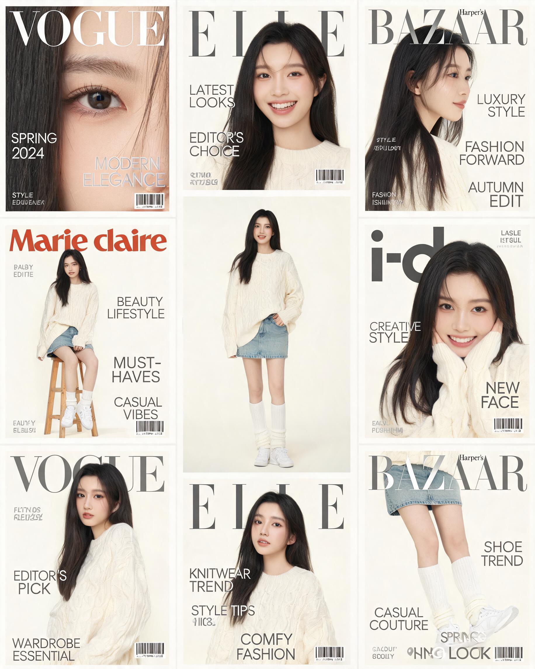 Celebrity Fashion Magazine Cover Collage preview image