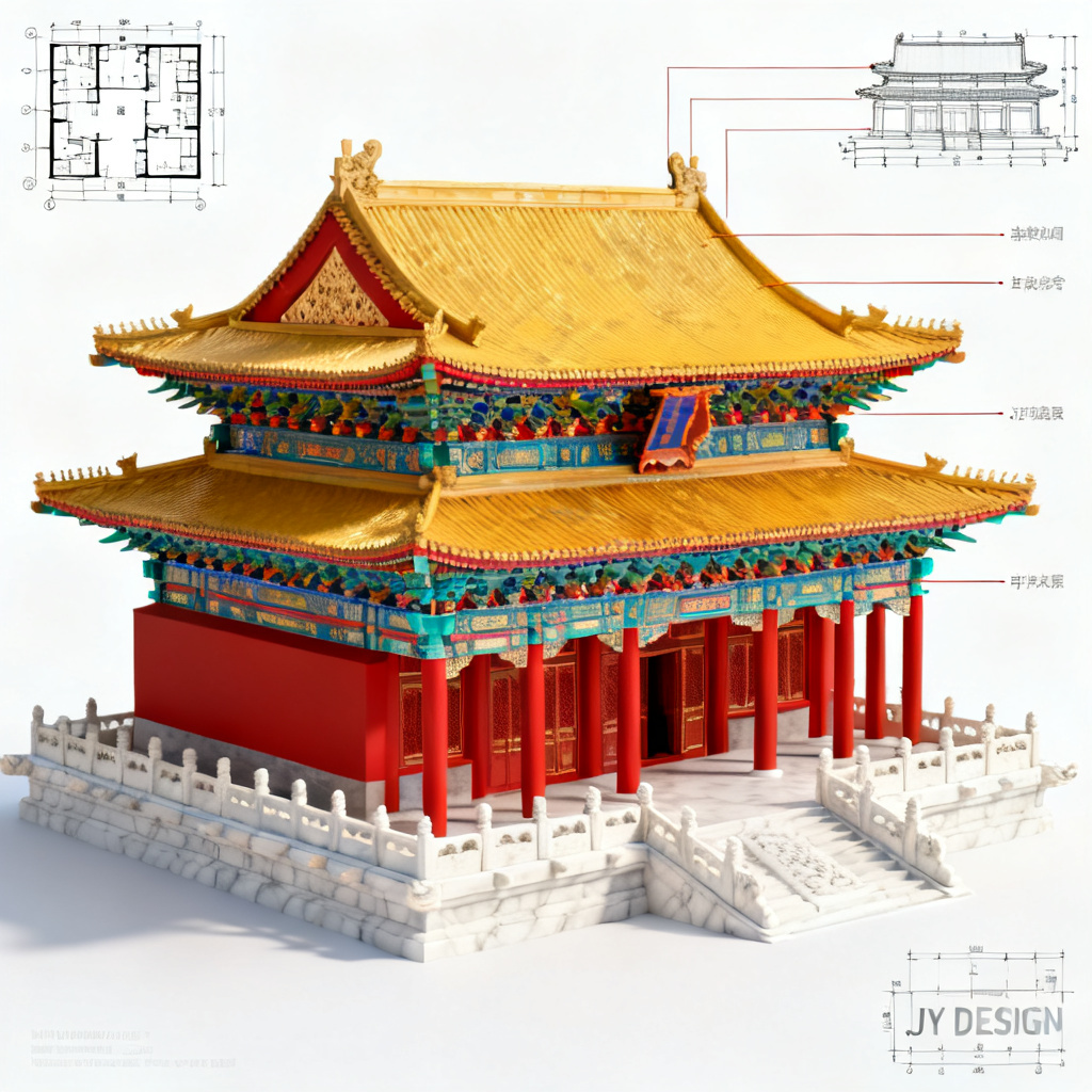Chinese Architecture Exploded Diagram preview image