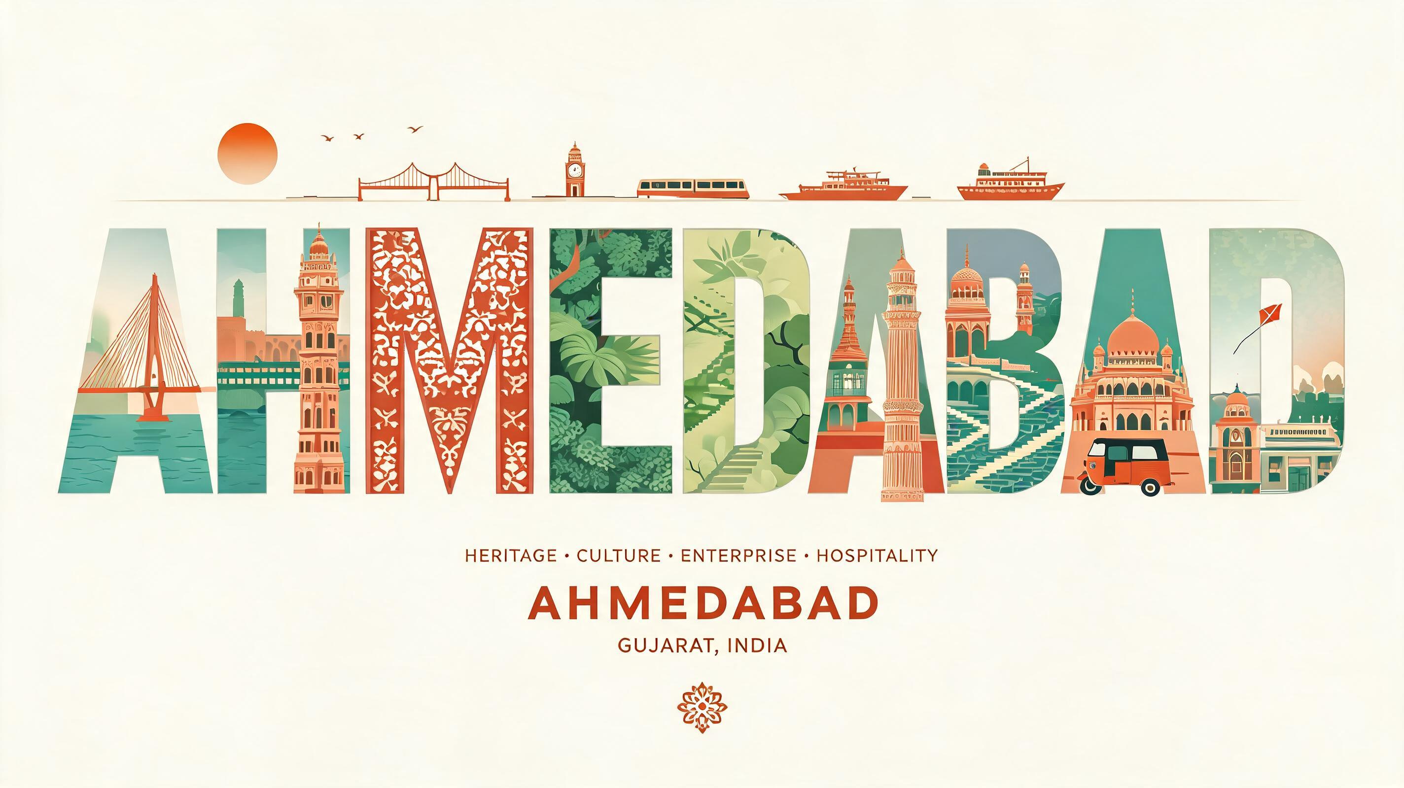 City Name Flat Typography Skyline Poster preview image