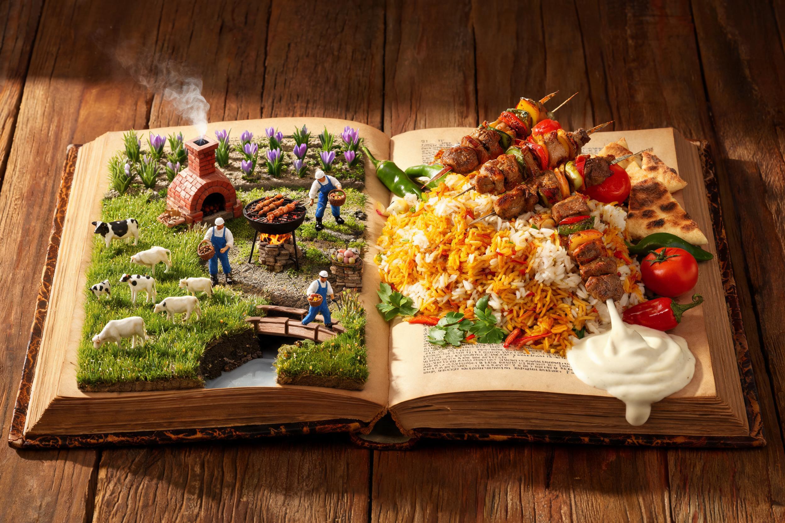 Cookbook Miniature Kebab Diorama preview image