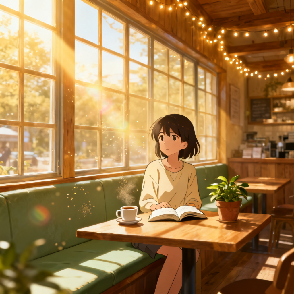 Cozy Cafe Anime Scene preview image