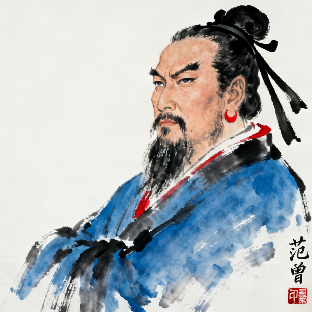 Fan Zeng Style Chinese Ink Portrait preview image