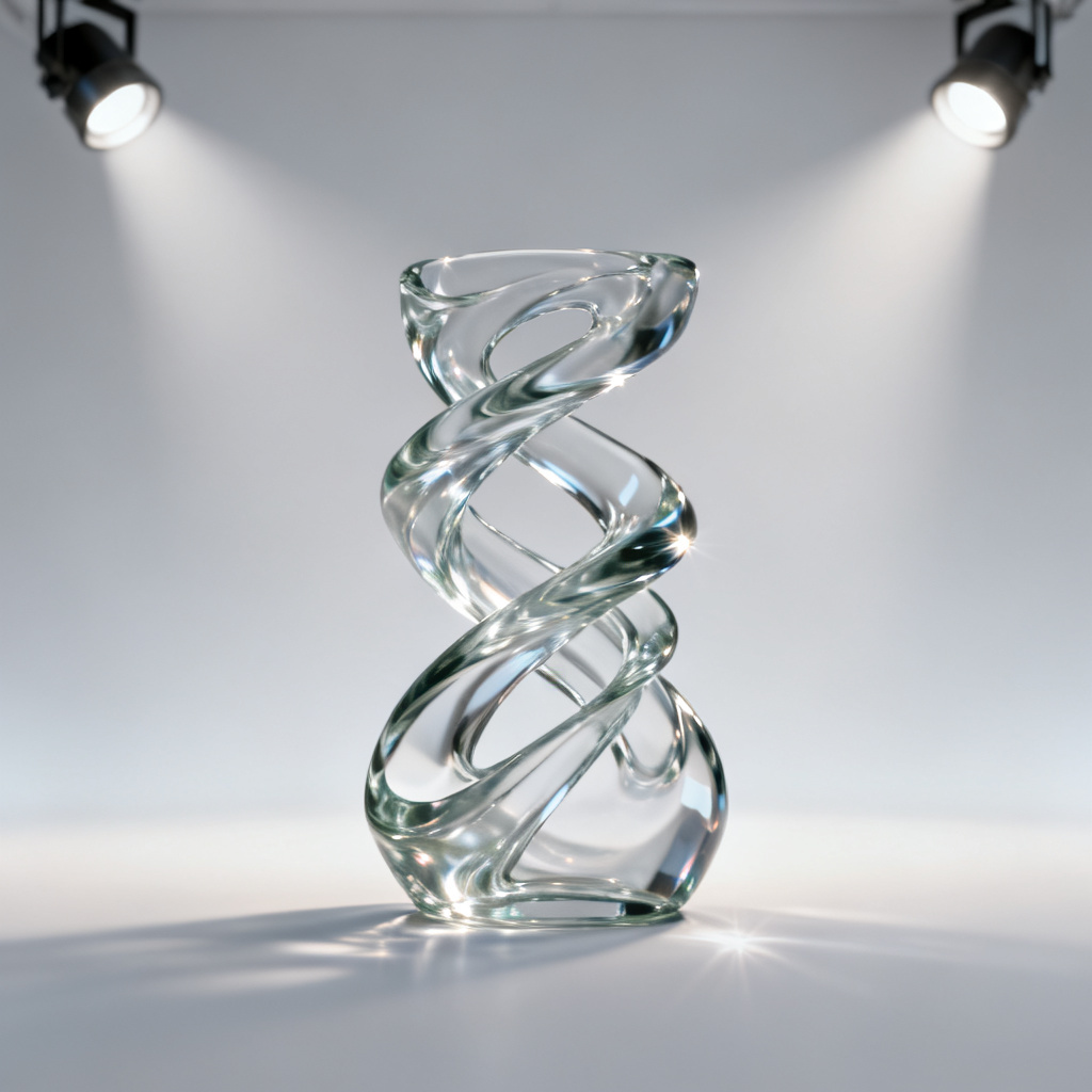 Glass Fluid Sculpture 3D preview image