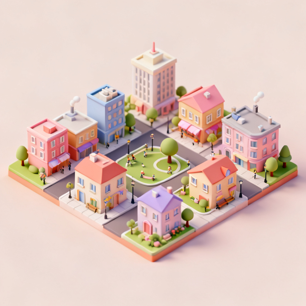Isometric 3D Miniature World preview image