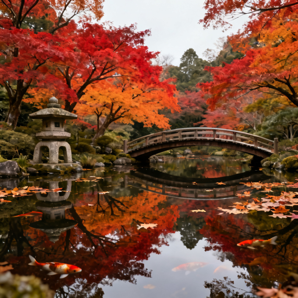 Japanese Garden in Autumn preview image