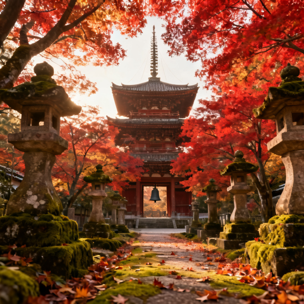 Kyoto Temple in Autumn preview image