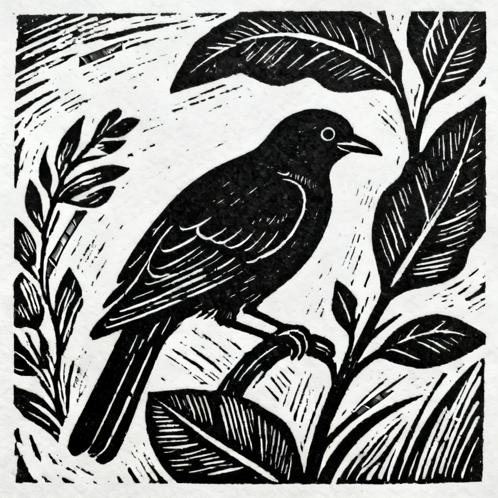 Linocut Print Art preview image
