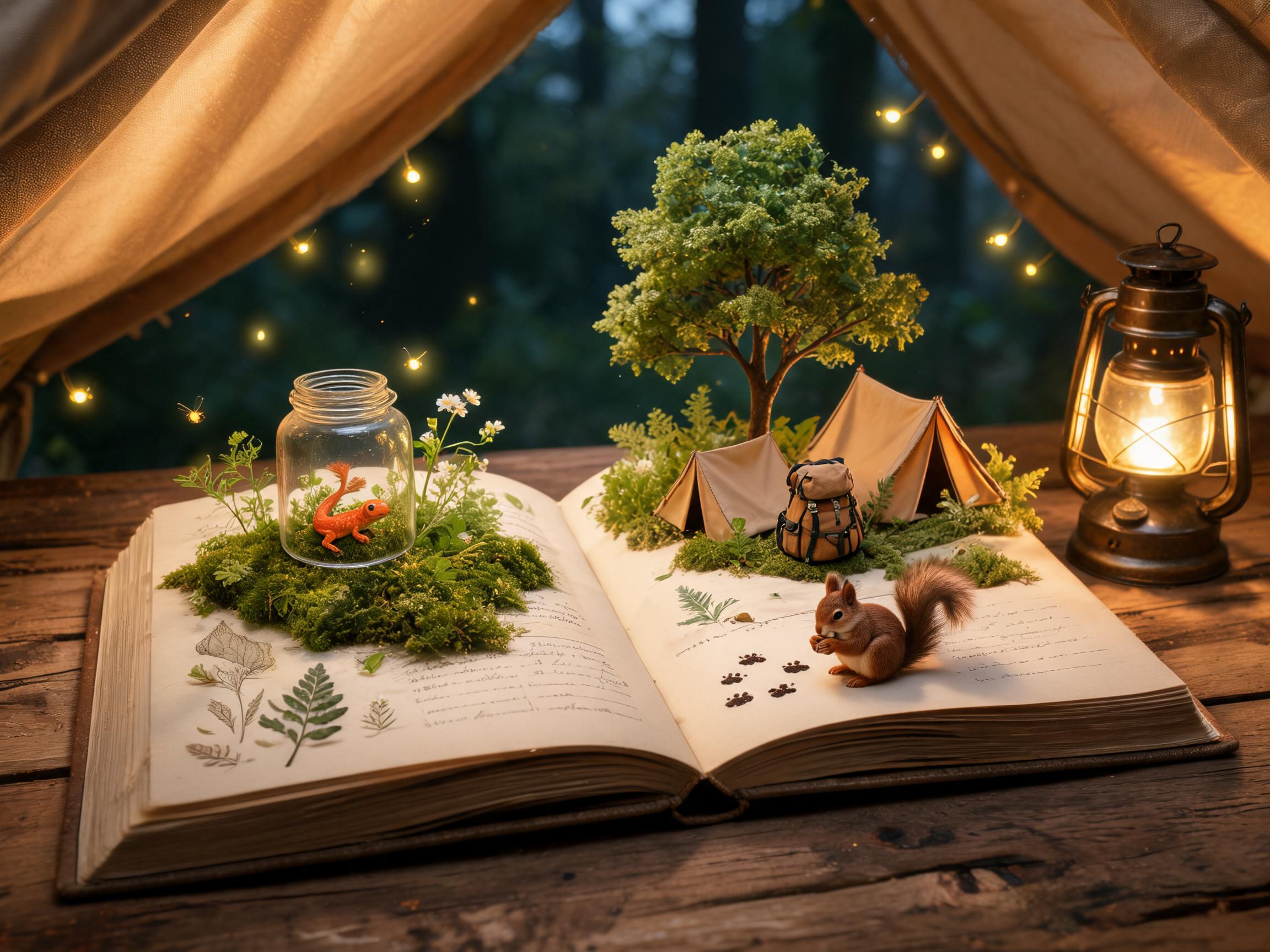 Magical Pop-up Book Camping Diorama preview image