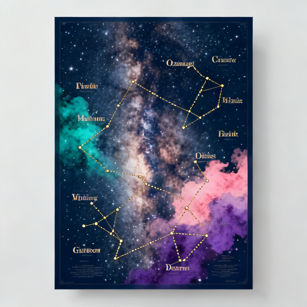Astronomy Night Sky Poster preview image