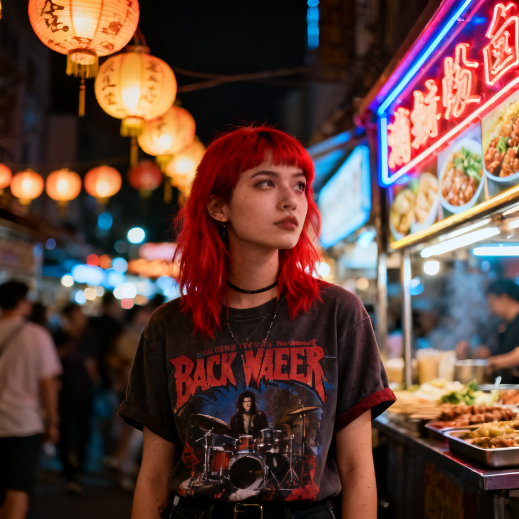 Night Market Street Portrait preview image