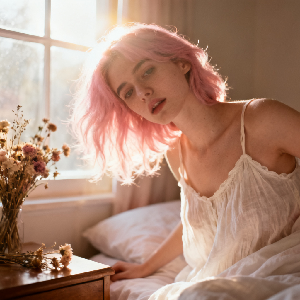 Pink Hair Morning Portrait preview image