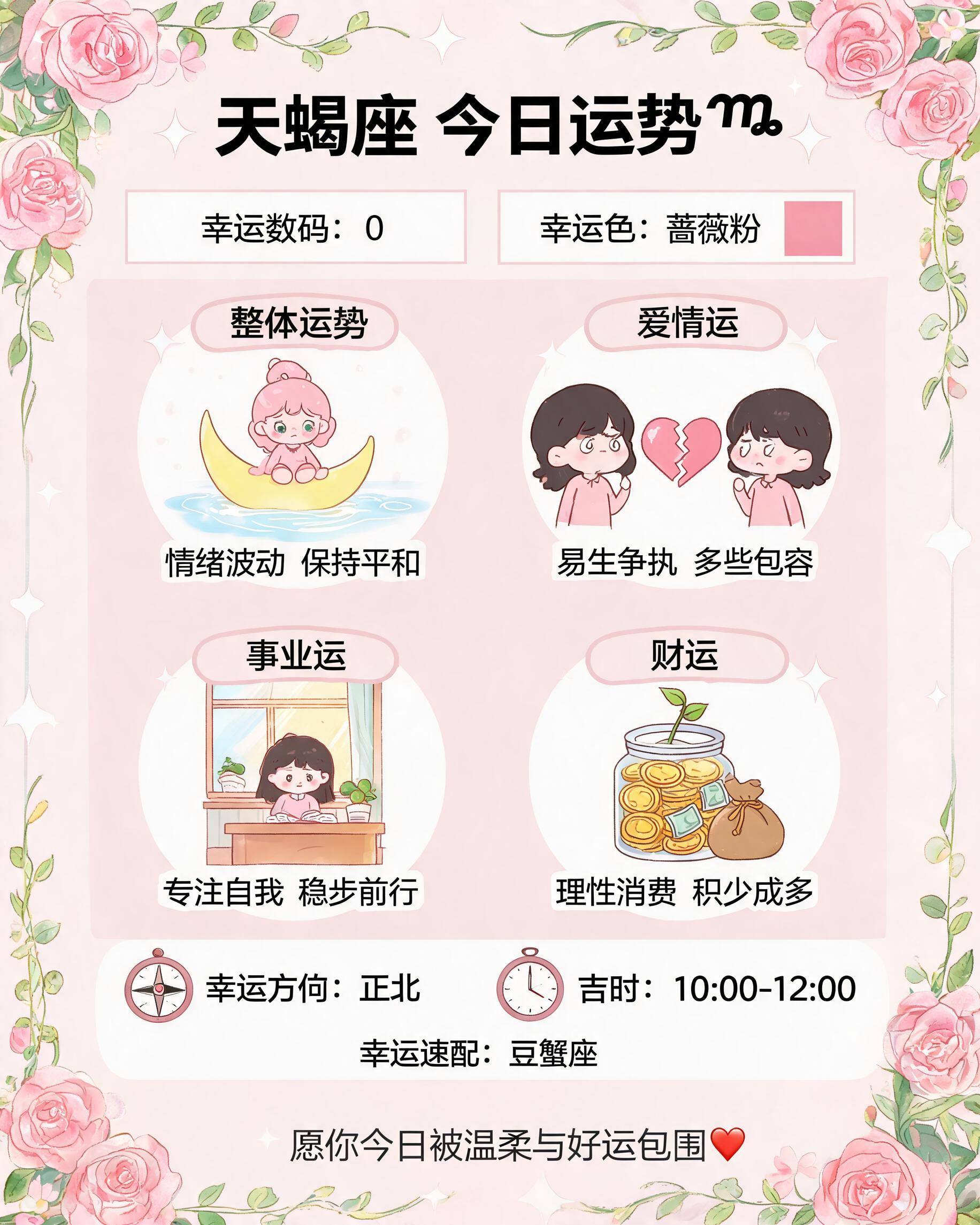 Scorpio Daily Horoscope Cute Infographic preview image