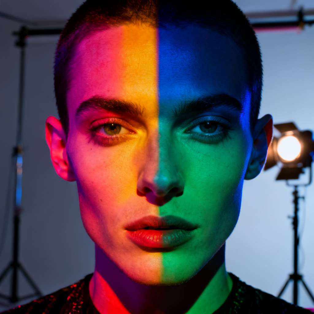 Colored Gel Studio Portrait preview image