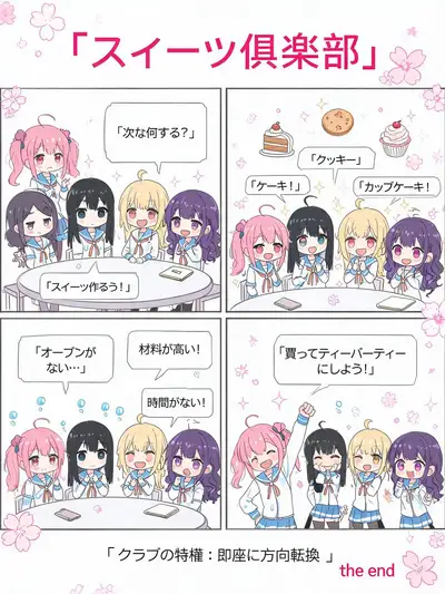 少女部活四格漫画