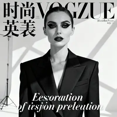 黑白时尚杂志封面