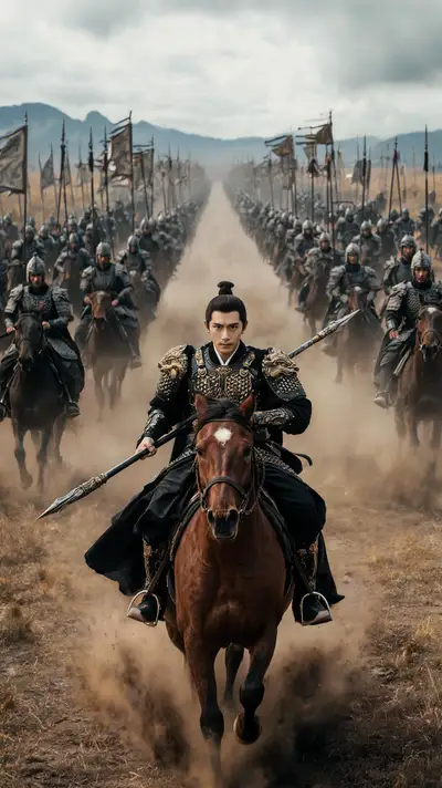 古代将军率骑兵冲锋