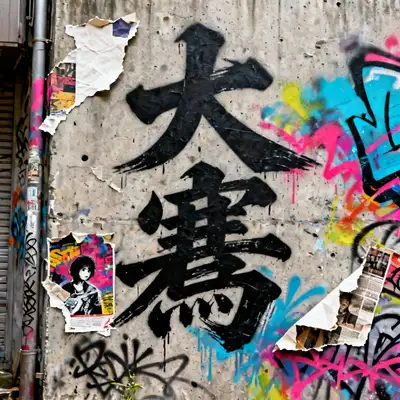 日式涂鸦街头艺术海报