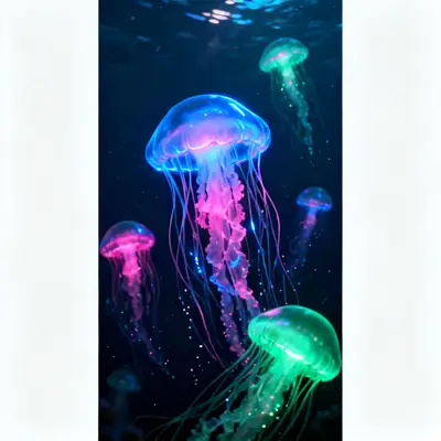 霓虹水母深海三维