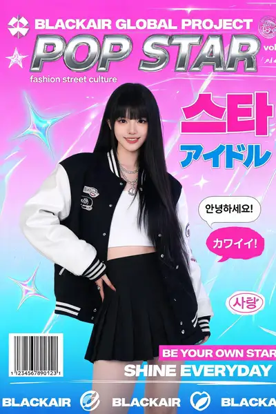 韩流风格明星杂志封面设计
