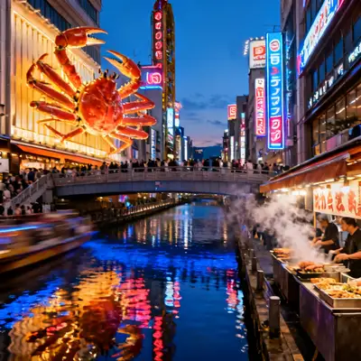 大阪街道黄昏