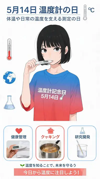 温度计纪念日科普信息图