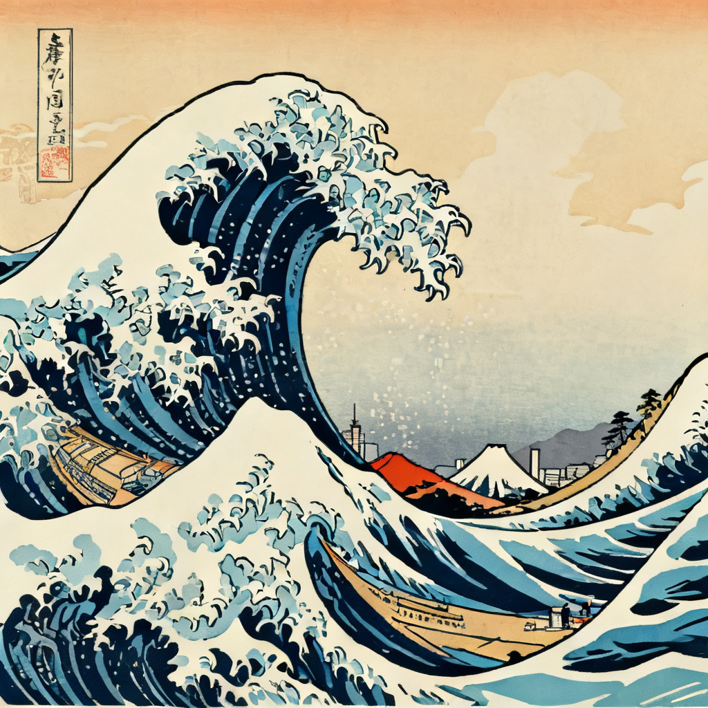 Ukiyo-e Modern Fusion Art preview image