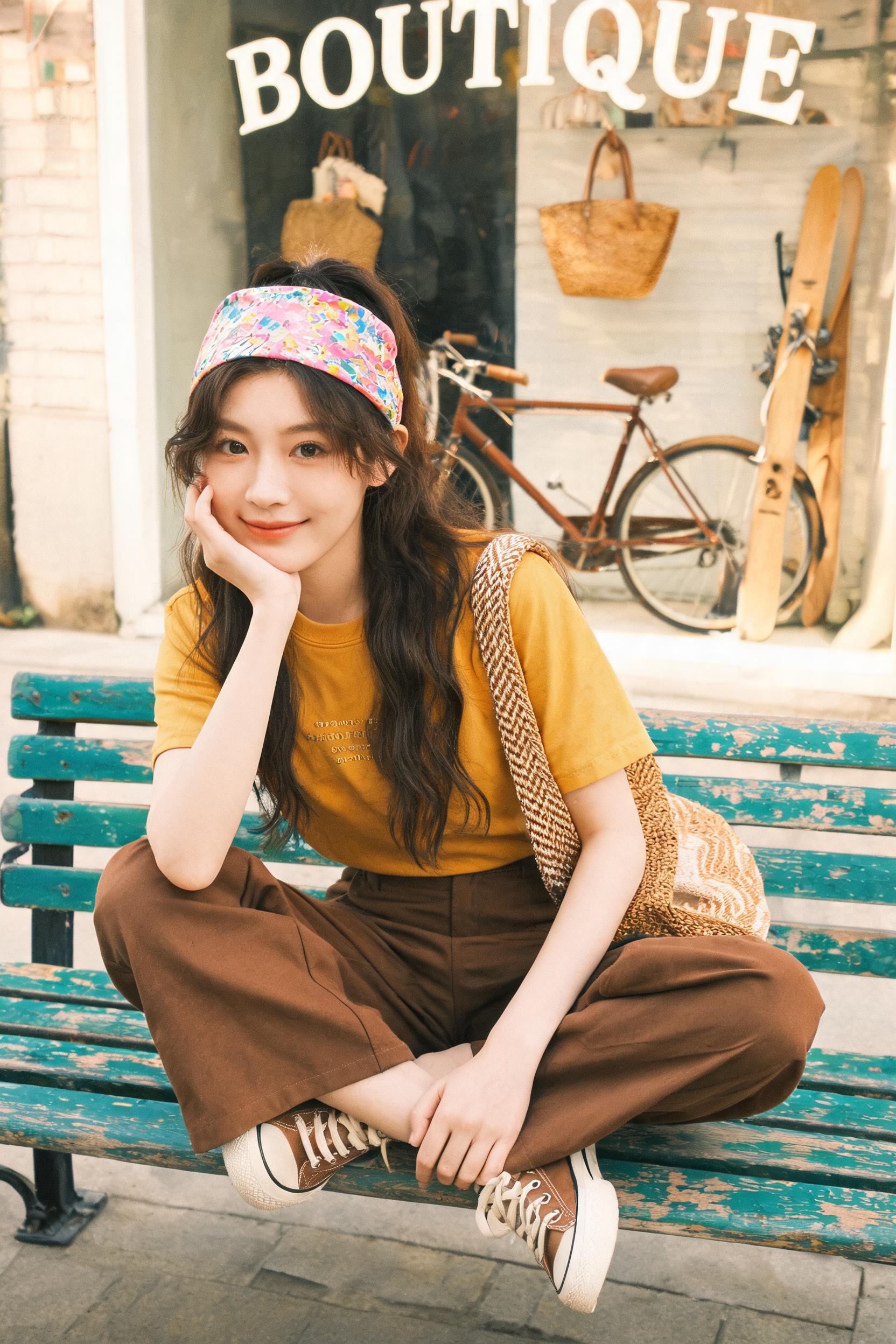 Vintage Boutique Storefront Portrait preview image