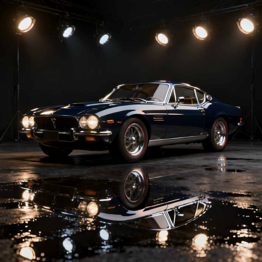 Vintage Car 3D Render preview image